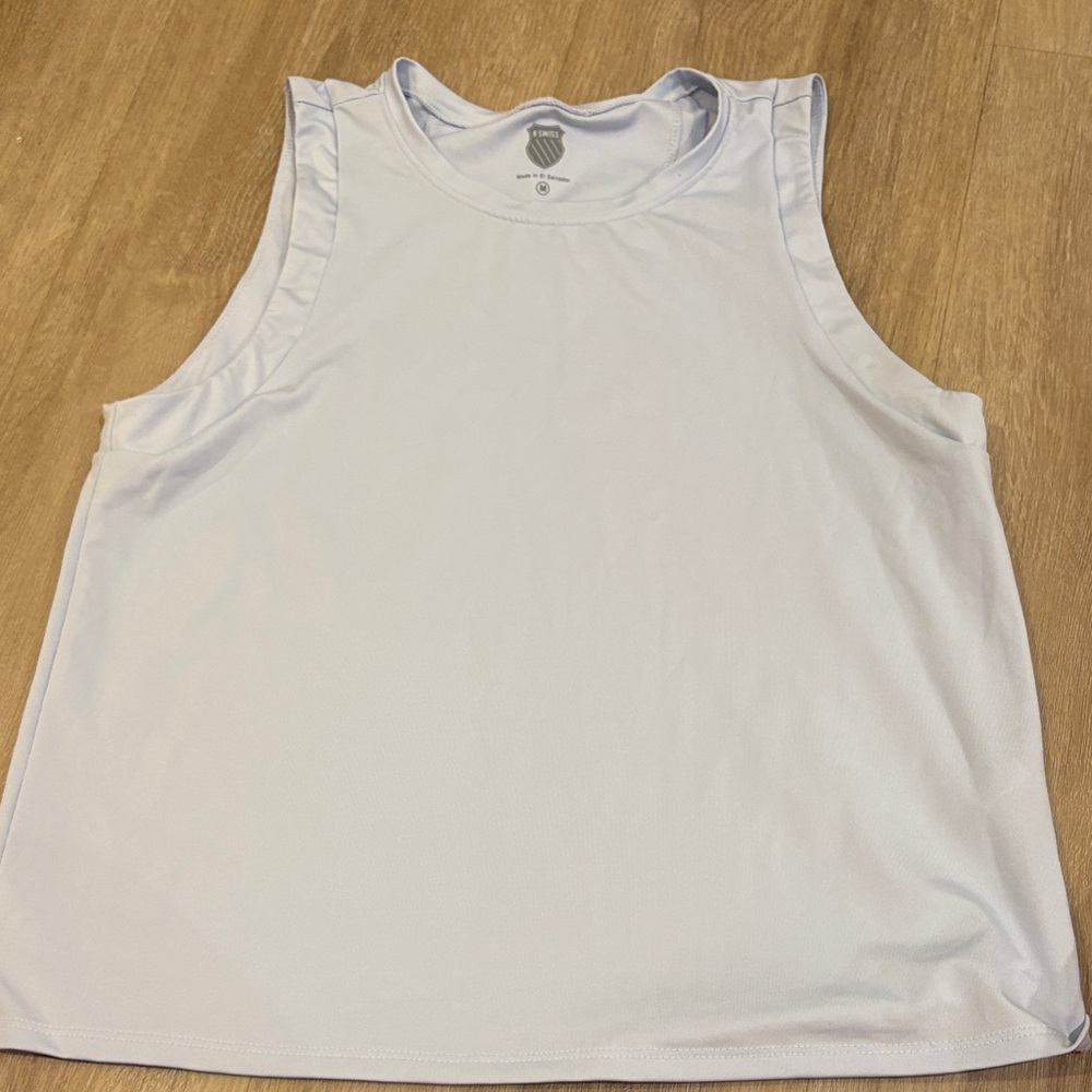 K-Swiss Women's White Muscle Tee